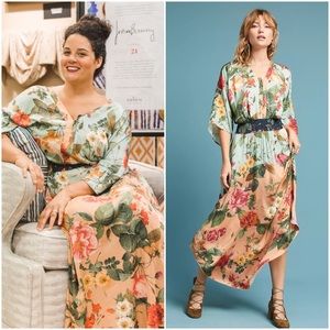 NWT Anthropologie Floral Print Kimono Sleeve Dress